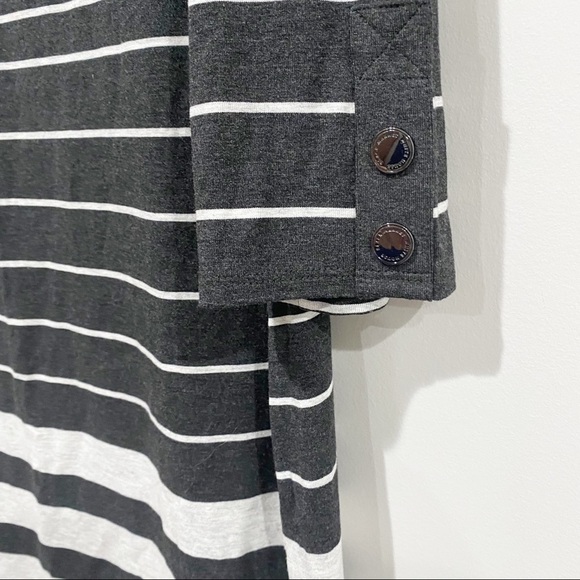 WHBM Snap-Sleeve Striped Shift Dress, Size Small - Picture 3 of 7